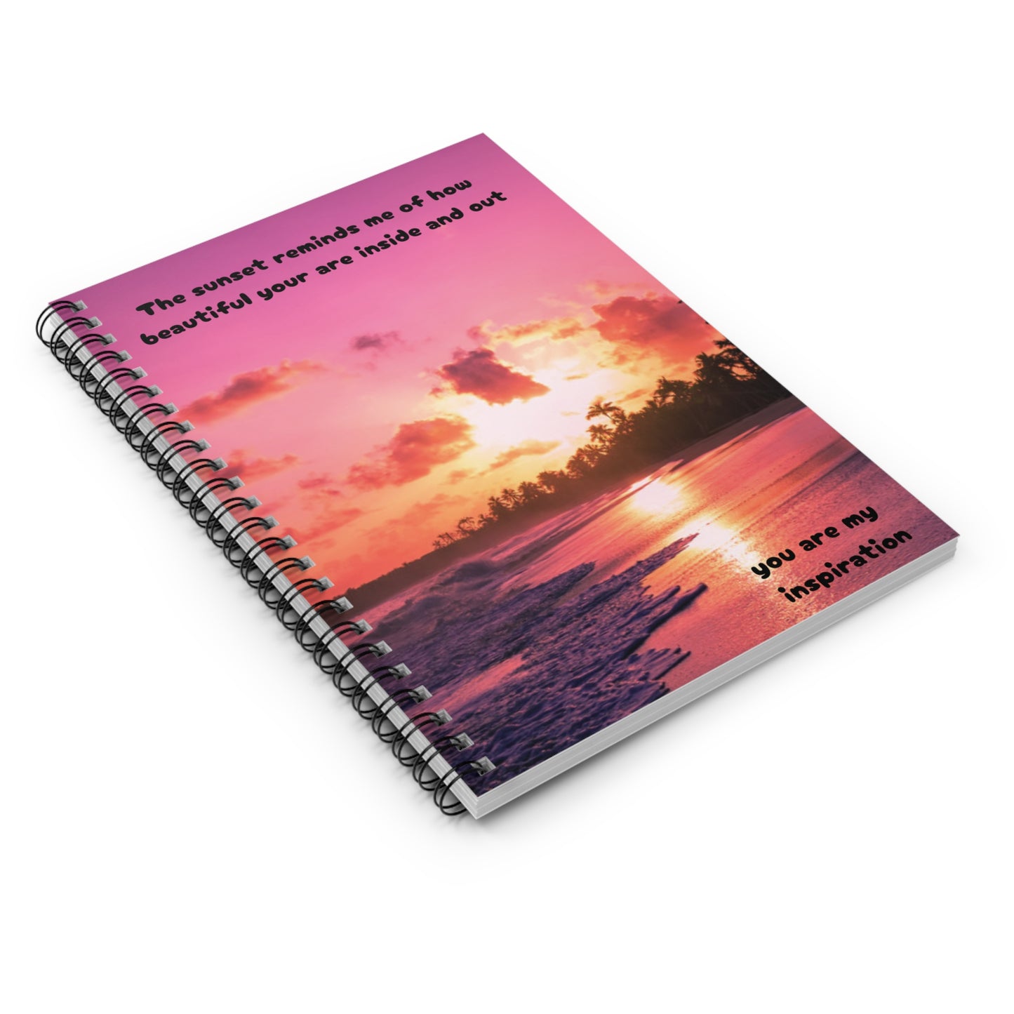 Spiral Notebook - Inspirational Sunset Ruled Line Journal