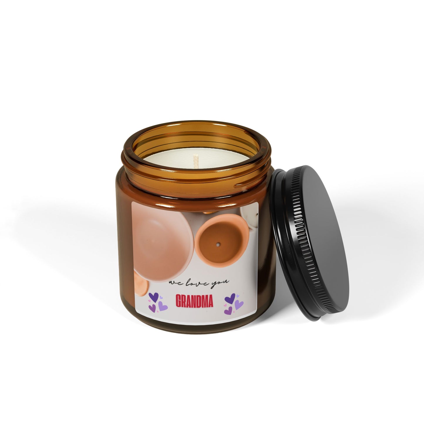 Scented Soy Candle (Multi-Size & Scent, Amber Jar)