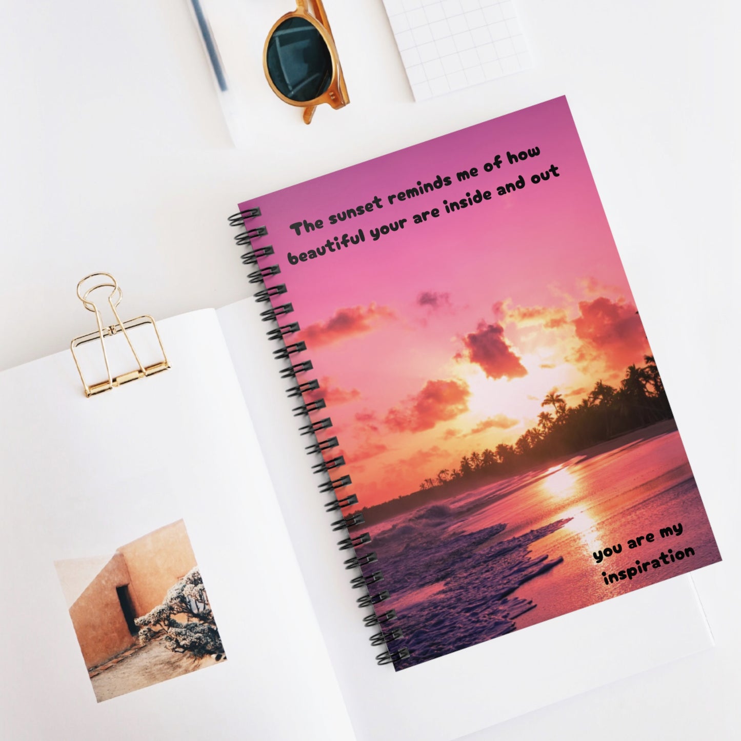 Spiral Notebook - Inspirational Sunset Ruled Line Journal