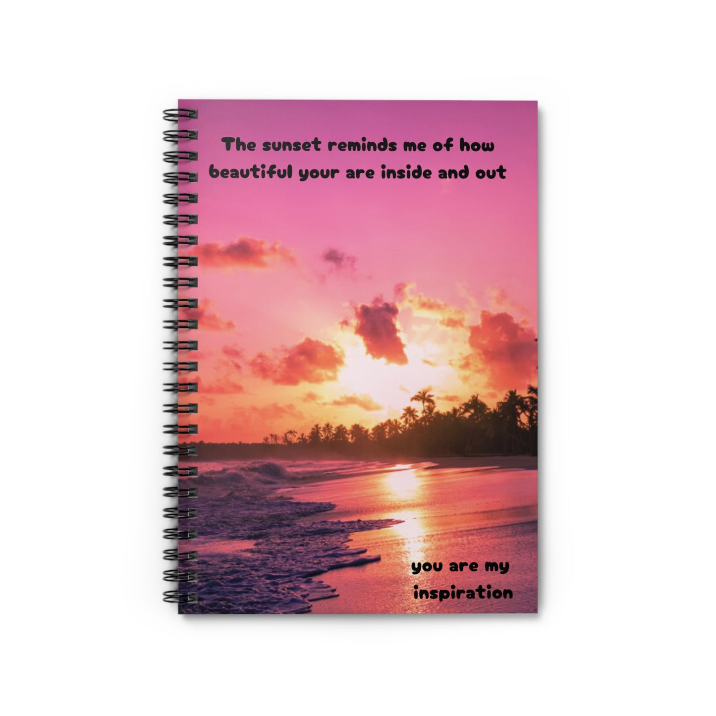 Spiral Notebook - Inspirational Sunset Ruled Line Journal