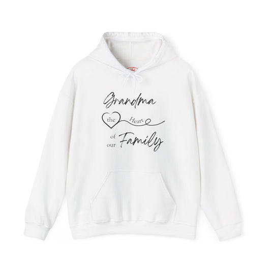 Hooded Sweatshirt - 'Our Grandma is the Heart of the Family'