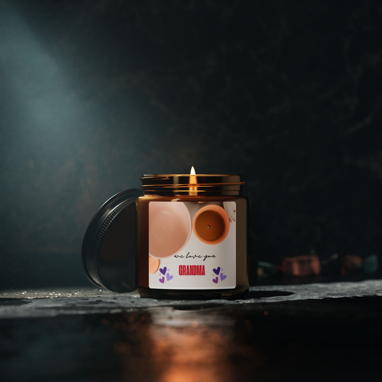 Scented Soy Candle (Multi-Size & Scent, Amber Jar)